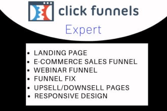 be your click funnels expert to design and fix your funnels