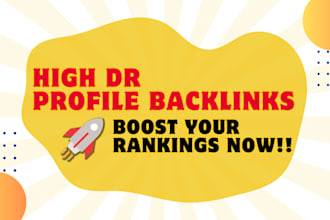 create high quality DR profile links dofollow seo backlinks