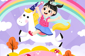 draw children illustration using procreate