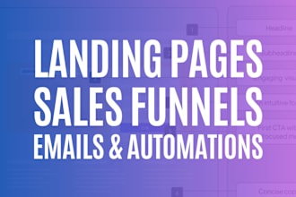 high converting landing pages sales funnels emails automations sales conversions