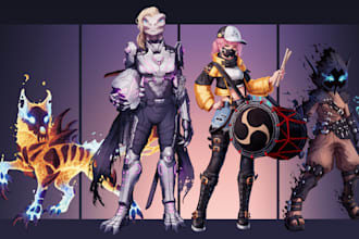 design stylized character concept art and illustration