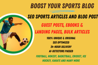 write unique article about any sports football, golf, hockey