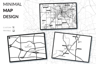 illustrate a printable custom map for you