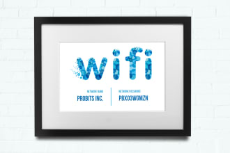 provide printable airbnb wifi sign template