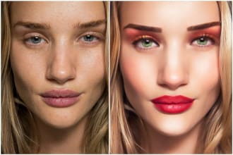 do high end portrait retouching professionally