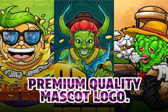 draw cartoon mascot logo design and character illustration all you want