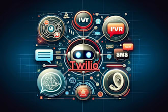 create twilio ivr, sms chatbot, sms marketing, voice chatbot