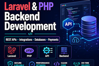 develop laravel PHP apis backend features and integrations