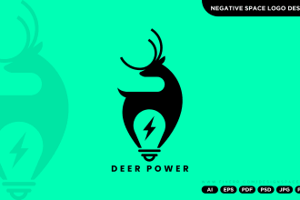 create minimalist and negative space logo design