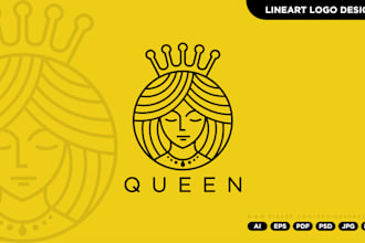 create modern minimalist line art logo design in 24hrs