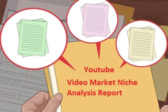 research profitable youtube niche with analysis report