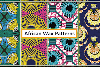 draw any african ankara pattern designs for your apparel