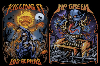 draw amazing illustration dark art, horror, brutal artwork