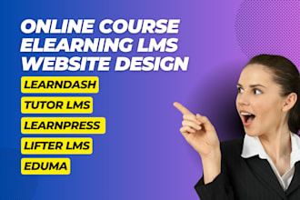 create online course lms elearning website with learndash, tutor lms, learnpress