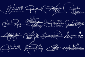 design scripted, handwritten or signature logo