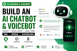 build an ai chatbot and voicebot using rag, openai, and elevenlabs