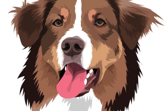 make vector illustration dog cat animal pet drawing portrait