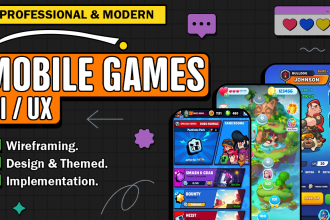 design UI and UX for mobile games