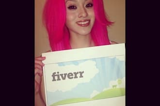 take a picture holding a sign of your website or business
