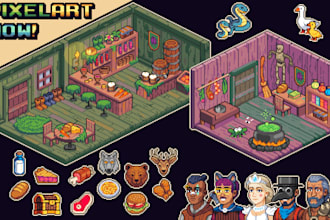 make pixel art like portraits, characters, tiles, items, etc