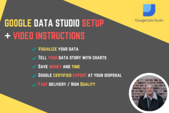 create a pro google data studio dashboard or report for you