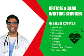 write medical, health, and fitness articles