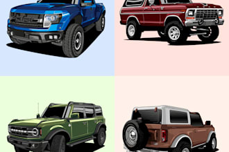 make your vehicle into vector art