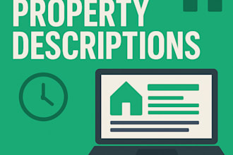 write compelling property and real estate descriptions for all websites in 24h
