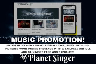 promote and write about your music on our online magazine