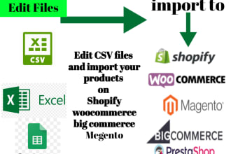 edit CSV file and import your products to stores