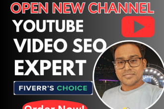 open youtube channel manager and setup with SEO logo banner