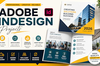 adobe indesign task trifold brochure, flyer, company brochure design