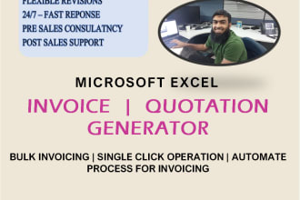 create auto microsoft excel invoice quote or quotation template and generator