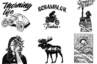 draw some blackwork illustration