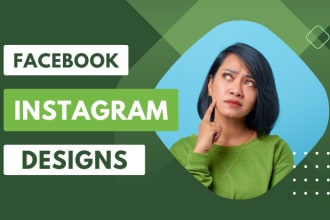 design facebook, instagram social media posts and banner content