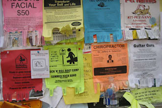 post 55 flyers/ handbills at NCSU in highly visible locations around campus within 36 hours