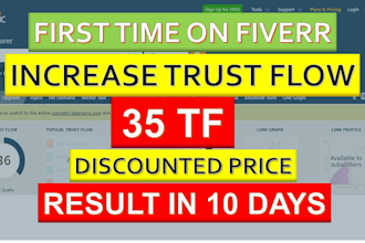 increase majestic trust flow 35 tf plus increase tf DR
