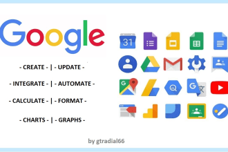 create, integrate, automate google sheets, docs, forms, app scripting