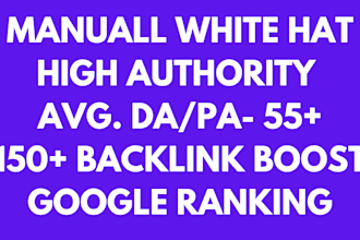 skyrocket your google SEO with 150 manual high authority trusted backlink