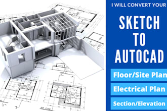 design architectural sketch or pdf in autocad