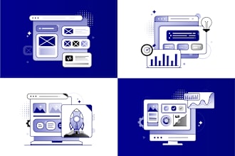 design unique custom icon set for your website