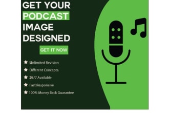 do professional and exciting podcast cover design