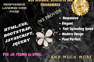 do html conversion of PSD, xd, figma design