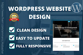 create responsive  wordpress website and ecommerce store