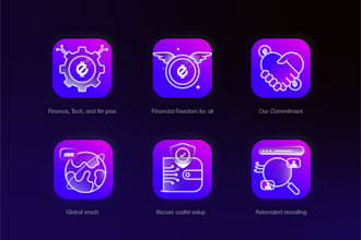 design vector icons set for your web including ainmation