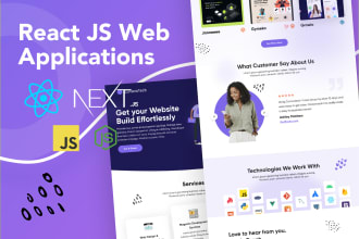 create web apps using react js, next js and typescript