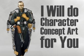 do character design and concept art for you