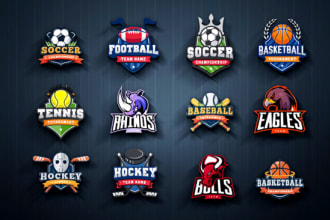 do unique football, soccer club, sports logo design