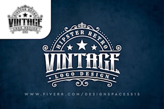 create vintage, retro, badge or business logo design