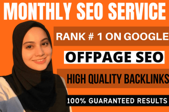 do monthly off page SEO service using authority white hat dofollow backlink